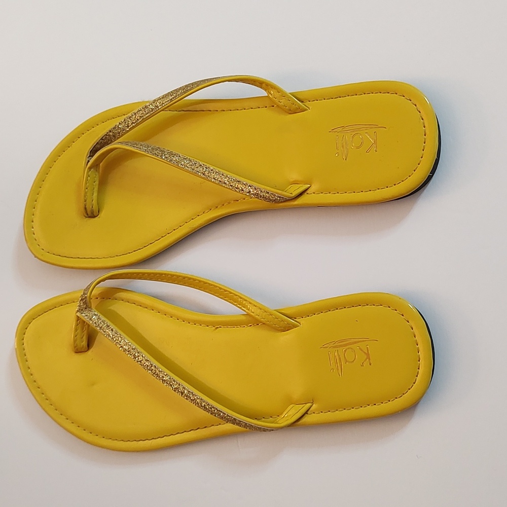 Yellow & Gold Kalli Sandals Sz 9